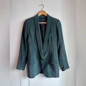 Smythe Green Long Shawl Collar Blazer Size 4